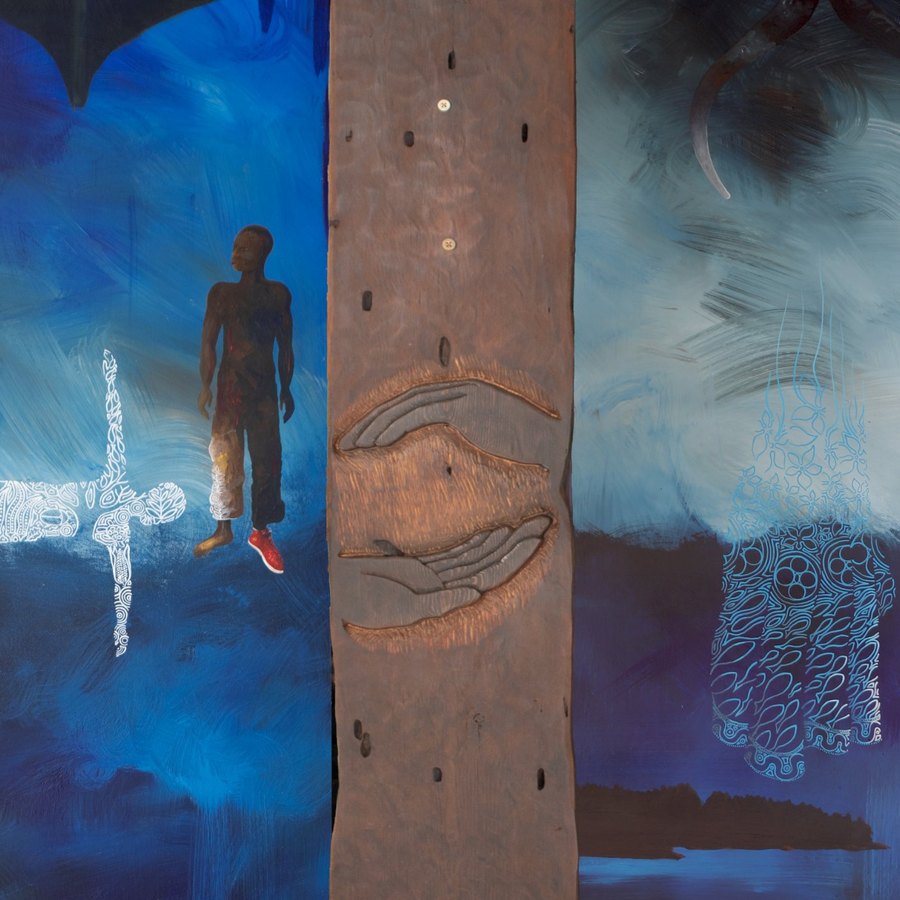 Detail of a work shown in Re|Sounding